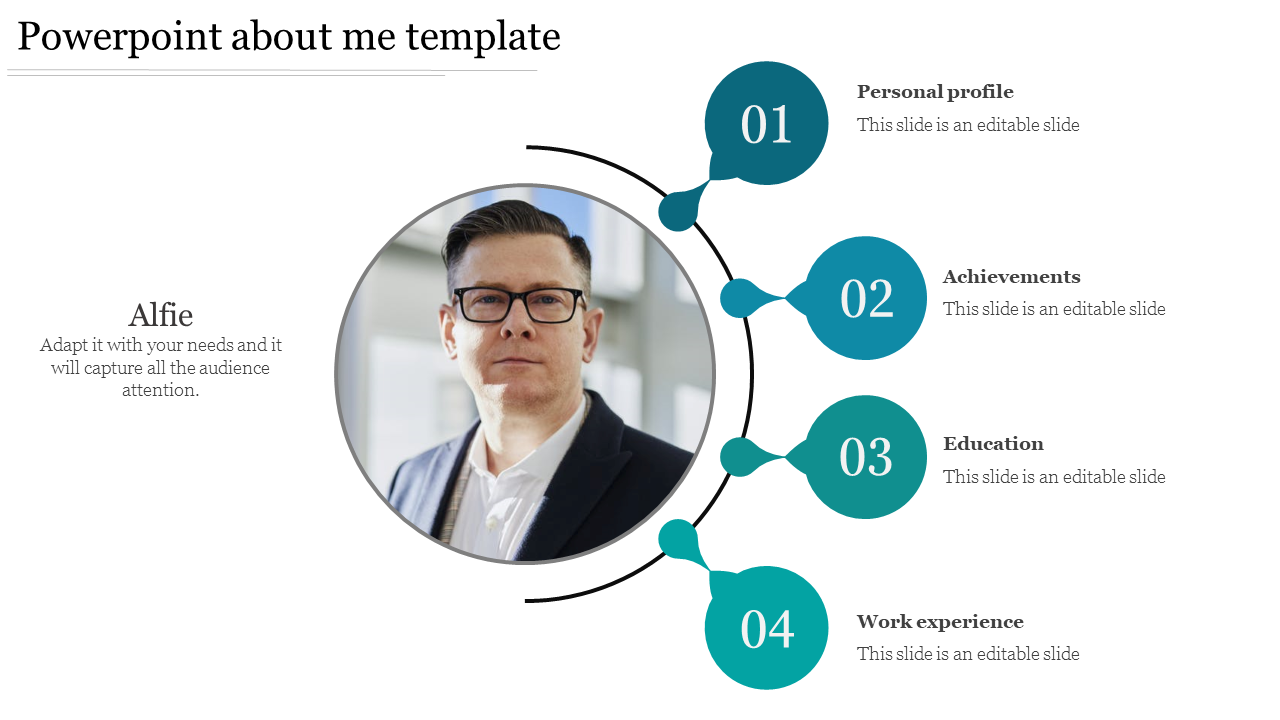PowerPoint About Me Template With Portfolio Designs